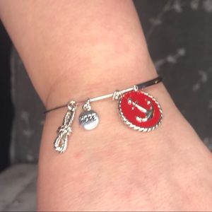 4 For $20 Adjustable Silver Anchor Charm Bracelet